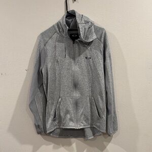 Oakley Heather Gray Full-Zip Hoodie